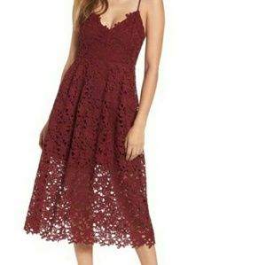 Dresses - NWT Maroon Floral Lace Dress US Plus Size 14 Dresses - NWT Maroon Floral Lace Dress US Plus Size 14